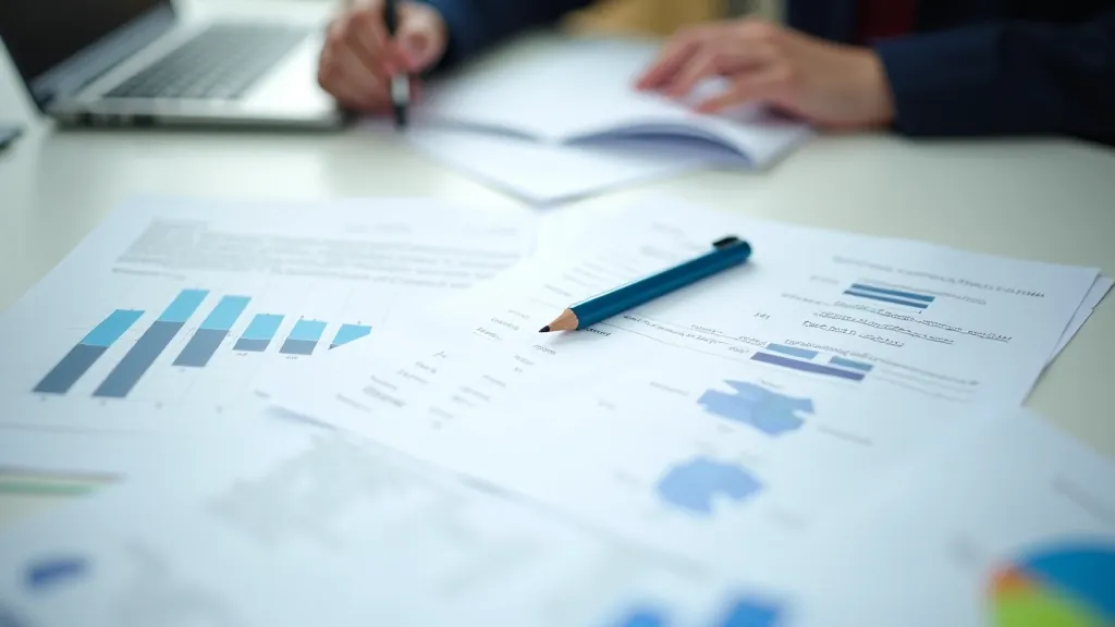 Statistikas pārskati un ekonomikas dokumenti uz rakstāmgalda